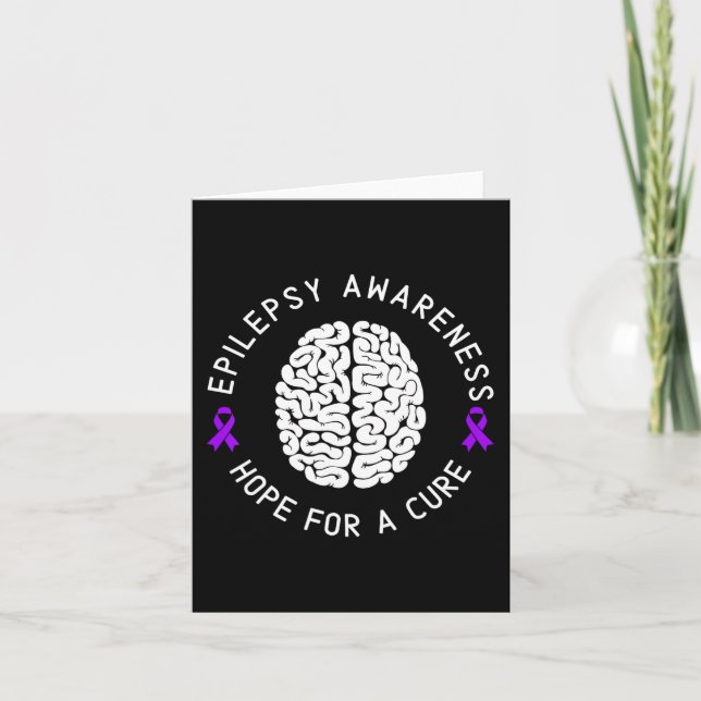 Epilepsy Awareness Hope For A Cure Epileptic I Wea Card (Front)