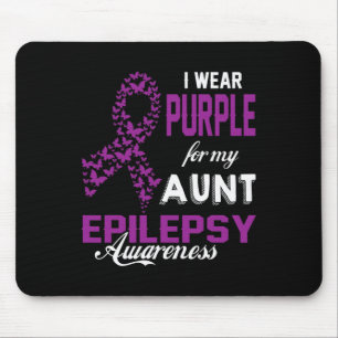 Epilepsy Awareness I Wear Purple For My Aunt Famil Mouse Pad
