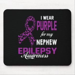 Epilepsy Awareness I Wear Purple For My Nephew Fam Mouse Pad