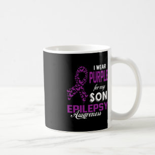 Epilepsy Awareness I Wear Purple For My Son Family Coffee Mug