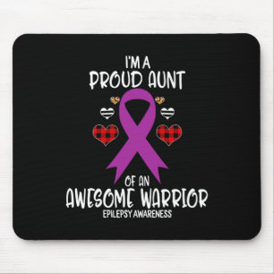 Epilepsy Awareness I'm Proud Aunt Of Awesome Warri Mouse Pad