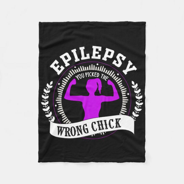 Epilepsy Awareness Is Must For Fighter And Epileps Fleece Blanket (Front)