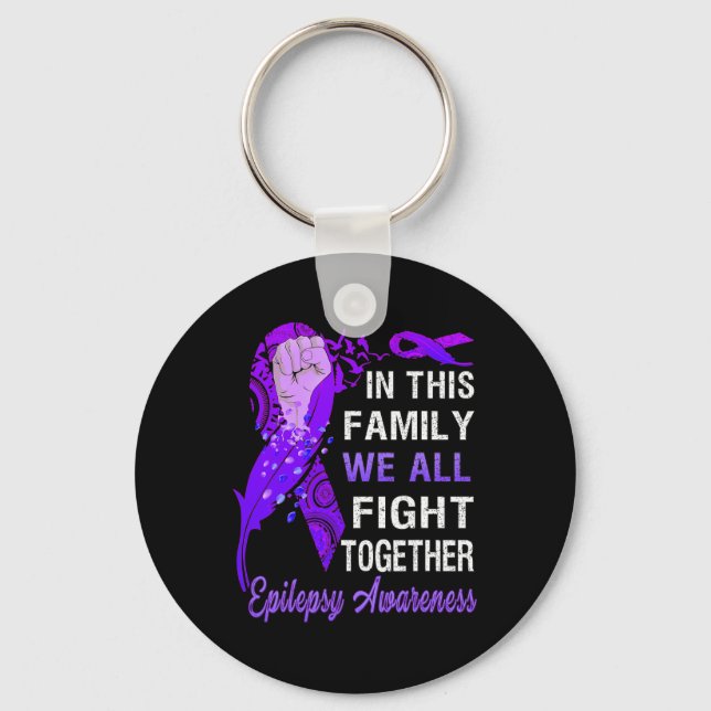 Epilepsy Awareness  Key Ring (Front)