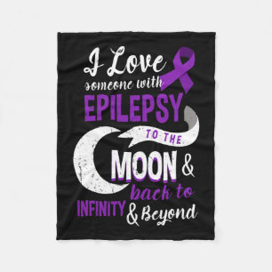 Epilepsy Awareness - Love Son Mum Dad Daughter Tee Fleece Blanket