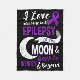 Epilepsy Awareness - Love Son Mum Dad Daughter Tee Fleece Blanket