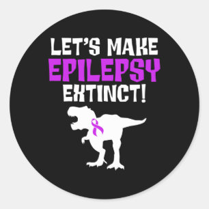 Epilepsy Awareness Make Epileptic Warrior Survivor Classic Round Sticker