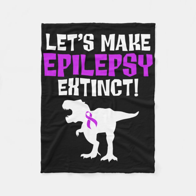 Epilepsy Awareness Make Epileptic Warrior Survivor Fleece Blanket (Front)