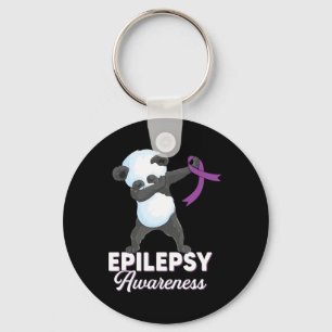 Epilepsy Awareness Month Dabbing Panda Epilepsy Aw Key Ring