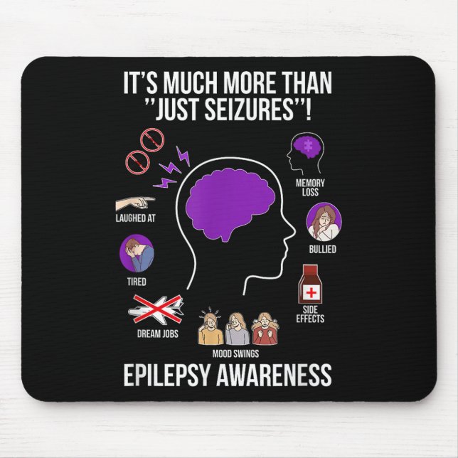 Epilepsy Awareness Month Epilepsy Warrior  Mouse Pad (Front)