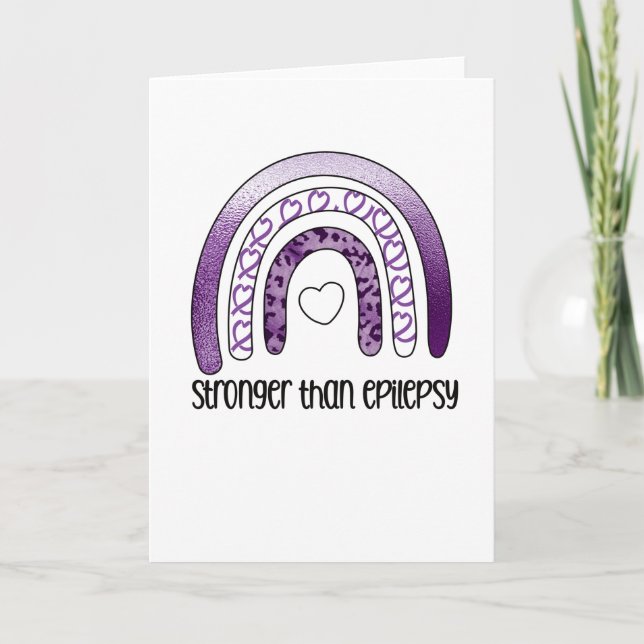 Epilepsy Awareness Month | Epilepsy Warrior Purple Card (Front)