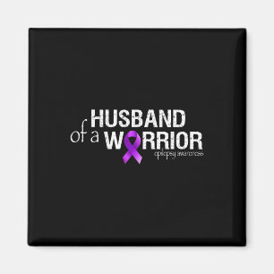 Epilepsy Awareness Month Husband of a Warrior Purp Magnet