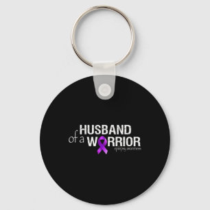 Epilepsy Awareness Month Husbynd Of A Warrior Purp Key Ring