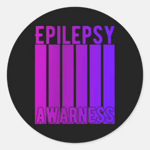 Epilepsy Awareness Month In November We Wear Purpl Classic Round Sticker