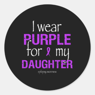 Epilepsy Awareness Month In November We Wear Purpl Classic Round Sticker
