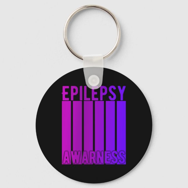 Epilepsy Awareness Month In November We Wear Purpl Key Ring (Front)