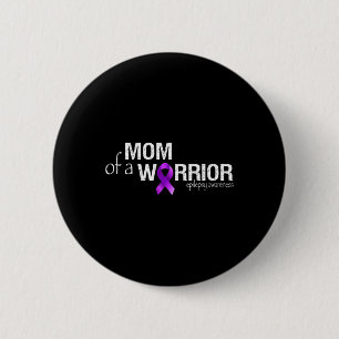 Epilepsy Awareness Month Mum of a Warrior Purple R 6 Cm Round Badge