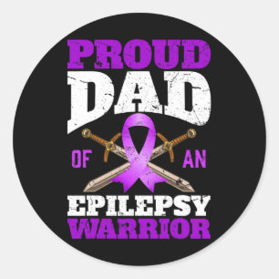 Epilepsy Awareness Month Proud Dad Of An Epilepsy Classic Round Sticker
