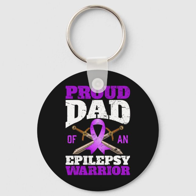 Epilepsy Awareness Month Proud Dad Of An Epilepsy  Key Ring (Front)