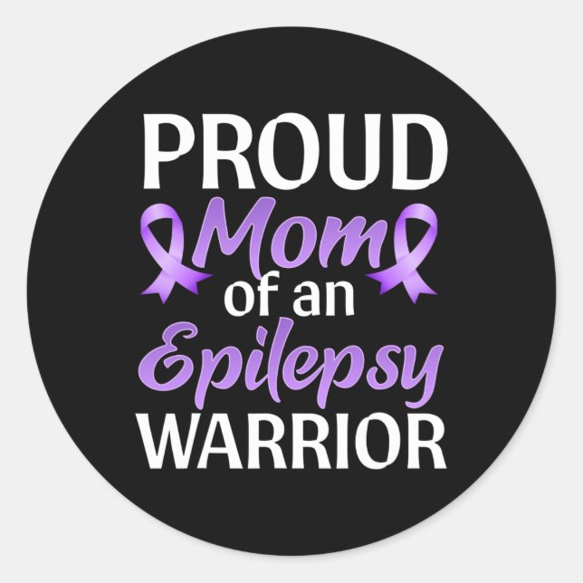 Epilepsy Awareness Month Proud Mum Of An Epilepsy  Classic Round Sticker (Front)