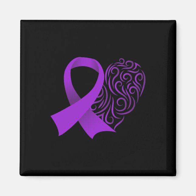 Epilepsy Awareness Month Purple Ribbon Advocacy Ep Magnet (Front)