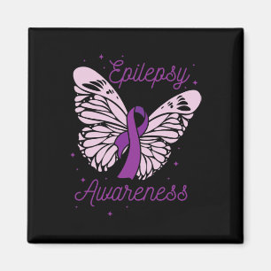 Epilepsy Awareness Month Purple Ribbon Advocate Ep Magnet