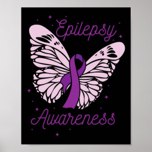 Epilepsy Awareness Month Purple Ribbon Advocate Ep Poster