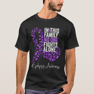 Epilepsy Awareness Month Purple Ribbon  T-Shirt