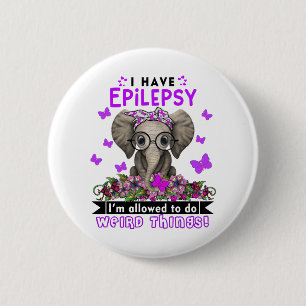 Epilepsy Awareness Month Ribbon Gifts 6 Cm Round Badge