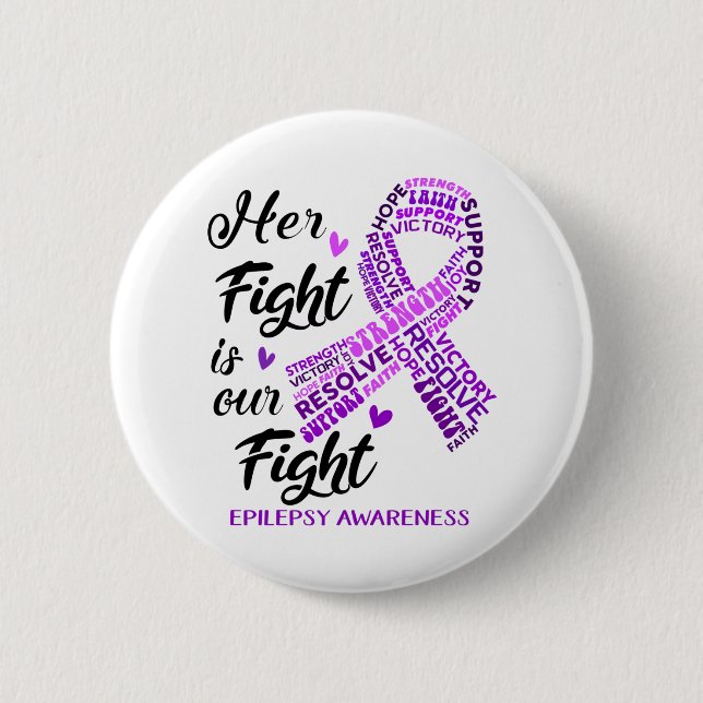 Epilepsy Awareness Month Ribbon Gifts 6 Cm Round Badge (Front)