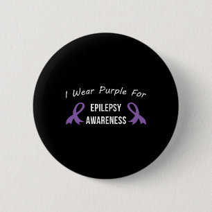 Epilepsy Awareness Month Support Love Cure Purple 6 Cm Round Badge