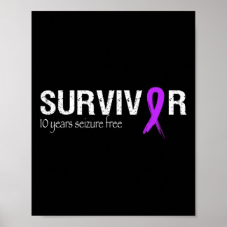 Epilepsy Awareness Month We Wear Purple Ribbon Sup Poster