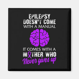 Epilepsy Awareness Mother Purple Ribbon Seizure Di Magnet