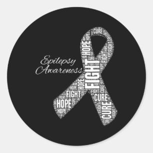 Epilepsy Awareness November Month Fight Cure Hope Classic Round Sticker