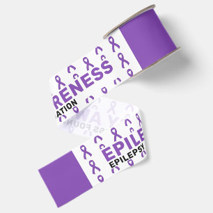 Epilepsy Awareness Pattern Ribbon Grosgrain Ribbon