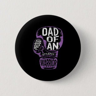 Epilepsy Awareness Proud Dad Purple Ribbon Seizure 6 Cm Round Badge