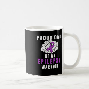 Epilepsy Awareness Proud Dad Purple Ribbon Seizure Coffee Mug