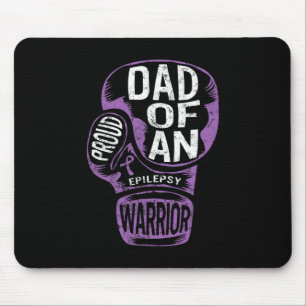 Epilepsy Awareness Proud Dad Purple Ribbon Seizure Mouse Pad