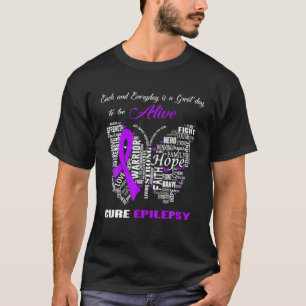 Epilepsy Awareness Purple Butterflies T-Shirt