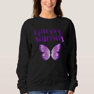 Epilepsy Awareness Purple Butterfly Support Men Wo Sweatshirt