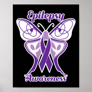 Epilepsy Awareness Purple Day Butterfly Epilepsy  Poster