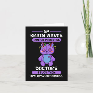 Epilepsy Awareness Purple Epileptic Brain Epilepsi Card