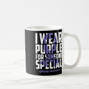 Epilepsy Awareness Purple For Someone Special Ribb Coffee Mug