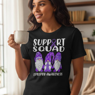 Epilepsy Awareness Purple Gnome Team Tri-Blend Shirt