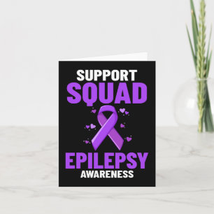 Epilepsy Awareness Purple Ribbon Bracelet Warrior Card