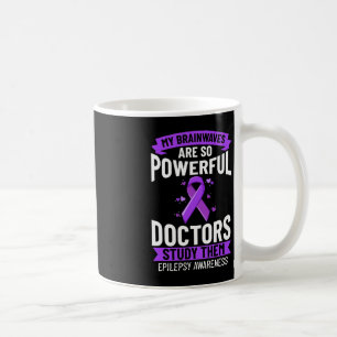 Epilepsy Awareness Purple Ribbon Bracelet Warrior Coffee Mug