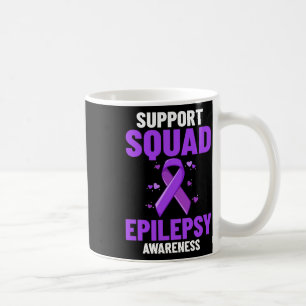 Epilepsy Awareness Purple Ribbon Bracelet Warrior Coffee Mug