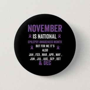 Epilepsy awareness purple ribbon - epilepsy awaren 6 cm round badge