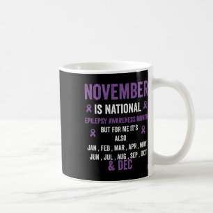 Epilepsy Awareness Purple Ribbon - Epilepsy Awaren Coffee Mug