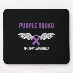 Epilepsy Awareness Purple Ribbon - Epilepsy Awaren Mouse Pad