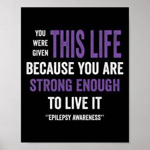 Epilepsy Awareness Purple Ribbon - Epilepsy Awaren Poster
